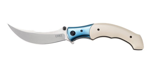 Columbia River RITUAL, 4.37" Folding Knife Liner Lock, Plain Edge, 12C27 Sandvik Steel Blade, Satin Finish, Stainless Steel Bolster Fiber Infused Resin Handle, Assisted Opening IKBS