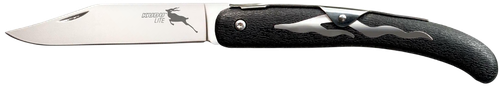Cold Steel Kudu Lite, Folding Knife, Silver, Plain Edge, Clip Point, 4.25" Blade, Stonewashed Finish, 5Cr15MoV, Black Handle