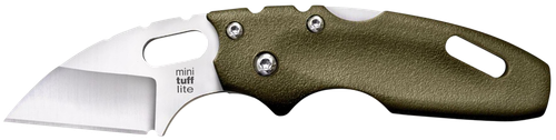 Cold Steel Tuff Lite Mini 2" Folding Sheepsfoot Plain 4034 Stainless Steel Blade/OD Green Griv-Ex Handle Includes Pocket Clip