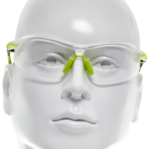Allen All-In Youth Shooting Glasses 100% UV Rated Polycarbonate Clear Lens with Fluorescent Yellow Frame & Nose Piece