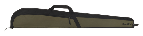 Allen Powell Shotgun Case, 600D Polyester with Green Finish & Black Trim, Foam Padding, Large Exterior Accessory Pocket & Lockable Zipper 52" L