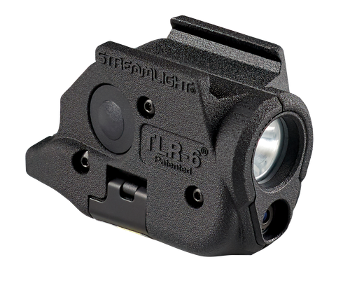 Streamlight TLR-6, Tac Light with Laser, Fits Glock 43X MOS/48 MOS/43X with Rail/48 with Rail, Black, C4 LED, 100 Lumens, Red Laser, 2x CR1/3 N Lithium Batteries