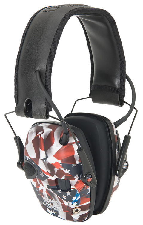 Howard Leight Impact Sport Electronic Muff 22 dB Over the Head Classic One Nation for Adults 1 Pair Honor Collection