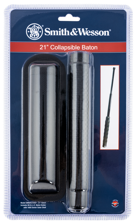 Smith & Wesson Knives Smith & Wesson Collapsible Baton 12.80" 4130 Seamless Alloy Tubing Blade Thermoplastic Rubber Handle