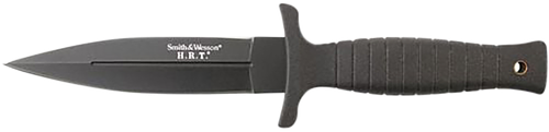 Smith & Wesson Knives Smith & Wesson H.R.T. 4.75" Fixed Spear Point Plain 7Cr17MoV High Carbon SS Blade Thermoplastic Rubber Handle