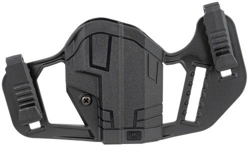 Uncle Mike's Apparition Hip Holster IWB/OWB Style made of Polymer with Black & Belt Clip Mount Type fits Glock 43 & 43X; Springfield Hellcat for Ambidextrous