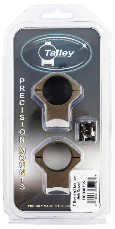 Talley Scope Mount/Ring Combo Burnt Bronze Aluminum 1" Tube X-Bolt Low Rings Short/Long Action 0 MOA