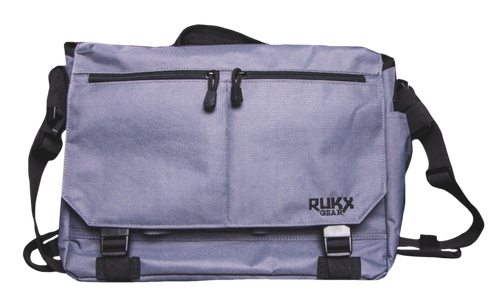 Rukx Gear Discrete Carry Business Bag Smoke Gray with Hidden Pistol Compartment, 16" Laptop Sleeve, 9 Interior Pockets, 3 Exterior Pockets & Mil-Spec Buckles 15" W x 11" H Interior Dimensions