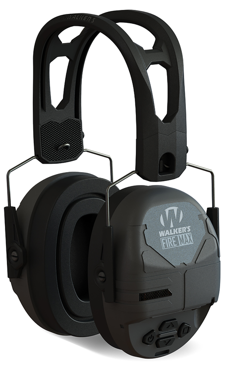 Walkers GWP-DFM Firemax Digital Muff Over the Head Polymer Black Ear Cups with Black Tacti-Grip Headband