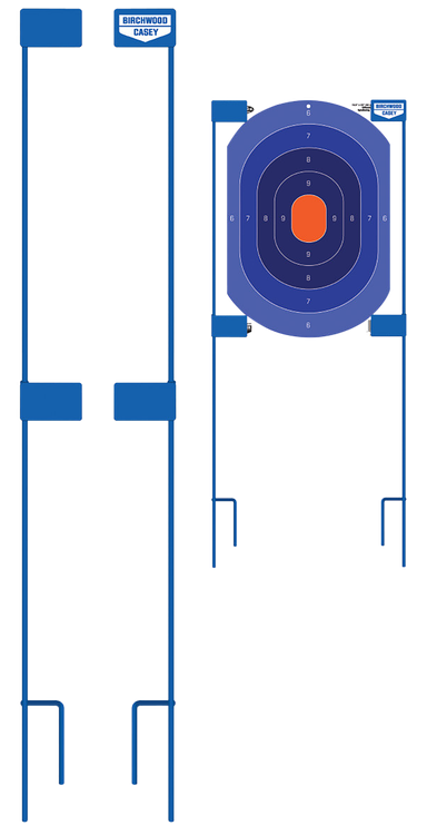 Birchwood Casey Adjustable Target Stakes 36" Stand Blue Steel Target 36" 2
