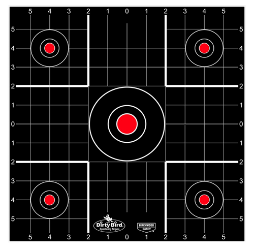 Birchwood Casey Dirty Bird Sight-In Bullseye Tagboard Target 12" 100 Per Pkg