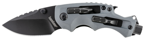 Kershaw Shuffle DIY 2.40" Folding Drop Point Plain Black Oxide 8Cr13MoV SS Blade Gray Glass-Filled Nylon Handle Includes Pocket Clip