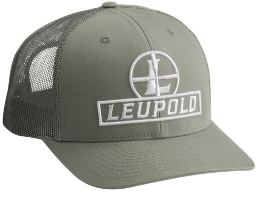 Leupold Reticle Trucker Hat Loden Green Adjustable Snapback OSFA Semi-Structured