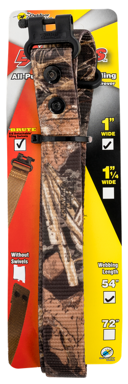 Outdoor Connection Express Sling 2 1.25" W x 54" L Adjustable Realtree Max-4 Nylon Webbing with Brute E-Z Detach Swivels for Rifles & Shotguns