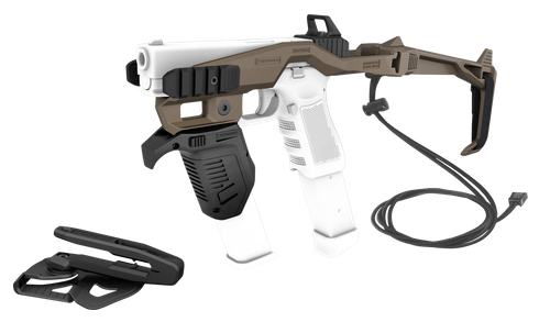 Recover Tactical 20/20 Stabilizer Kit Compatible w/Glock, Tan Synthetic Stock, Includes Charging Handles/Sling/Picatinny Rail/G7 Holster w/Pistol Adapter/MG9 Angled Mag Pouch