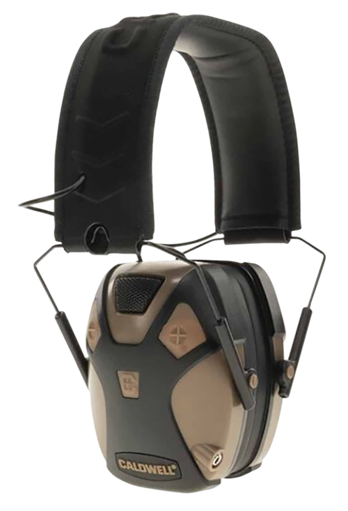 Caldwell E-Max Electronic Hearing Muff 23 dB Flat Dark Earth/Black Ear Cup with Black Headband