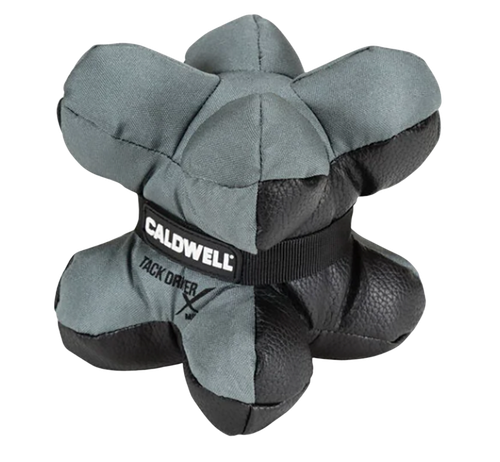 Caldwell Tack Driver X Mini with Gray & Black, Rubber Bottom, Plastic Pellet Filled, weighs 1.50 lbs & 5.50" W x 5.50" H x 5.50" D Dimensions