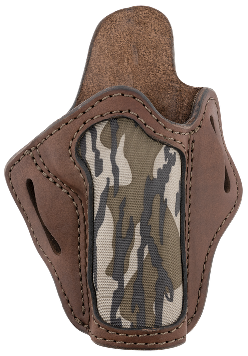 1791 Gunleather BH1 Optic Ready Belt Holster Size 01 Outside Waistband Open Top Style made of Leather with Brown/Mossy Oak Finish & Belt Loop Mount Type fits 5" Barrel 1911 for Right Hand