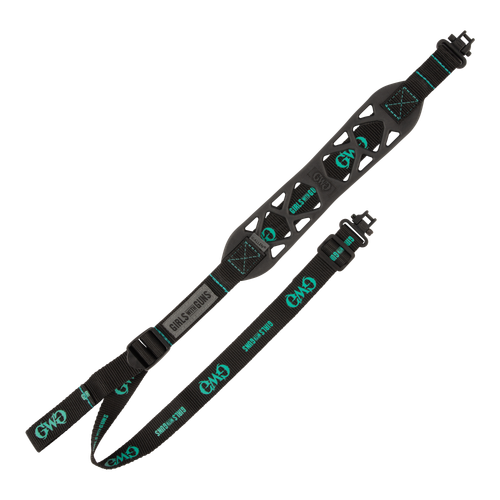 Allen Girls With Guns Black Label Sling made of Black Rubber with 22.50"-39" OAL, Swivels & Adjustable Design for Rifles