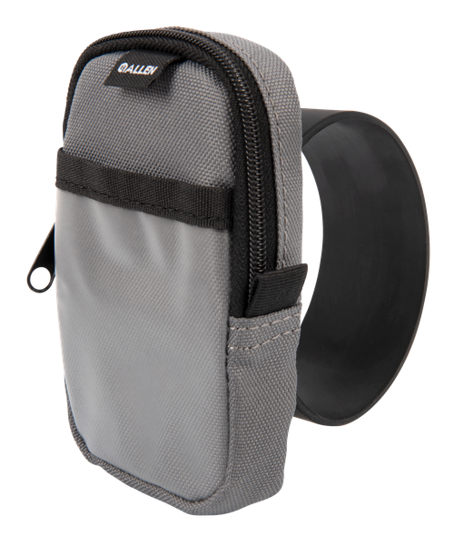 Allen Next Shot Mag Pouch Slip On Style made of Polyester with Gray Finish, Black Trim, Silicone Band & Mounts to Buttstocks compatible with Shotguns or Rifles Mags