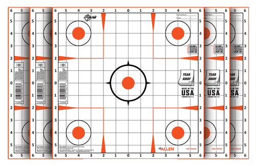 EZ-Aim 15333-100 Sight-In Shooting Target Grid Self-Adhesive Paper Target 12" x 12" 100 Per Pack