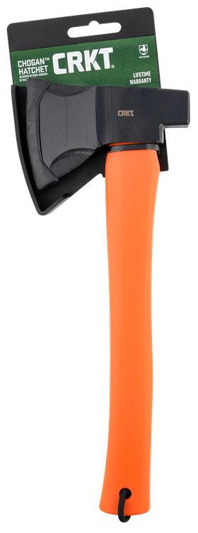 Columbia River Chogan Hatchet, Axe, 3.16" Plain Edge, Orange Glass-Reinforced Nylon Handle, 1055 Carbon Steel