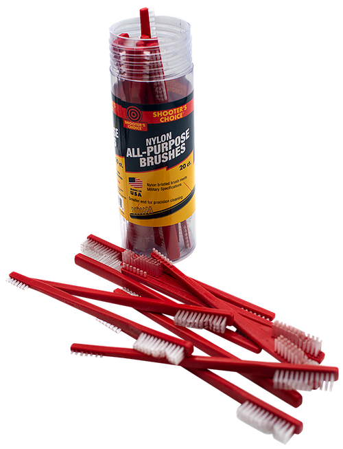 Otis Receiver Brush Universal Firearm Nylon Bristles 20 Count Includes Reusable Storage Tube
