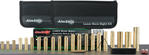 AimShot Master Kit Multi-Caliber Bore Sight, Green 532nM Laser, Uses 2 AAA Batteries (Batteries Not Included)