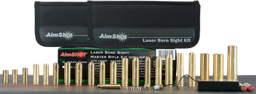 AimShot Master Kit Multi-Caliber Bore Sight, Red 650nM Laser, Uses L736 Button Cell & 2 AAA Batteries (Batteries Not Included)