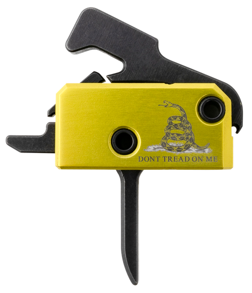 Rise Armament Don't Tread on Me Trigger Assembly Single-Stage Flat Trigger with 3.50 lbs Draw Weight, Don't Tread on Me Flag Finish for AR-Platform