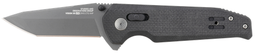 SOG Knives & Tools Vision XR, Folding Knife, 3.36" Tanto Point Straight Edge, G10 Handle, Cryo CTS XHP, Titanium Nitride Finish, Black