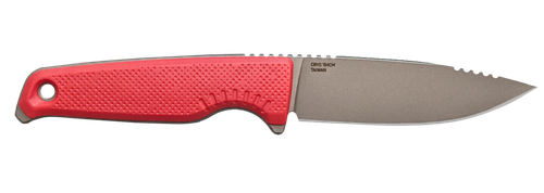 S.O.G Altair FX 3.40" Fixed Clip Point Plain Satin TiCN Cryo CPM 154 SS Blade, Canyon Red Green Handle, Includes Sheath