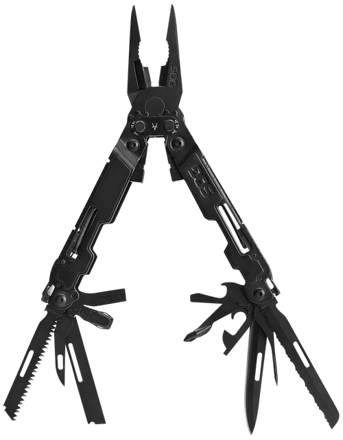 SOG Knives & Tools PowerAccess Deluxe, 21 Tool Multi-Tool, Stainless, Black Oxide Finish, Black