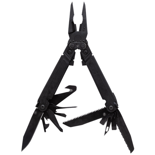 SOG Knives & Tools PowerAccess, Assist MT, 21 Tool Multi-Tool, 5Cr15MoV Steel, Black Oxide Finish, Black, Includes Nylon Sheath and 12 Piece Hex Bit Kit, Box, Black Oxide, 5Cr15MoV