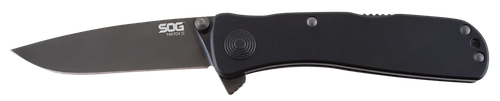 SOG Knives & Tools Twitch II, Folding Knife, 2.65" Drop Point Straight Edge, Hardcase Black Titanuim Nitride Handle, AUS Steel, Black Titanium Nitride Finish, Black