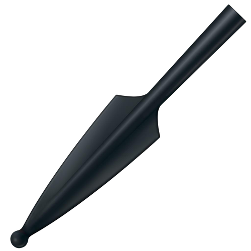 Cold Steel Spear Head Trainer 10.66" Fixed Plain Black Santoprene Blade 6.33" Black Santoprene Handle