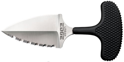 Cold Steel CS-43XLS Urban Edge 2.50" Fixed Part Serrated Stone Washed Japanese AUS-8A SS Blade/Black Textured Kray-Ex Handle