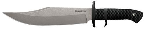 Cold Steel CS-39LSWBA Marauder 9" Fixed Bowie Plain Stone Washed AUS-8A SS Blade/Black Kray-Ex Handle Includes Sheath