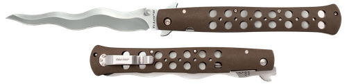 Cold Steel CS-26SXK6 Ti-Lite 6" Folding Plain Kris AUS 10A Steel Blade/ Black Griv-Ex Handle