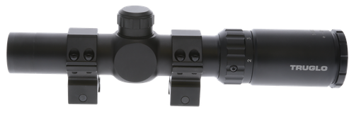 Truglo OPTI-Speed Crossbow Scope 1-4x 24mm Obj Wide FOV 30mm Tube Black Illuminated BDC