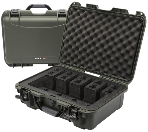 Nanuk 925 4 UP Pistol Case Waterproof Olive Resin with Closed-Cell Foam Padding 17" L x 11.80" W x 6.40" H Interior Dimensions