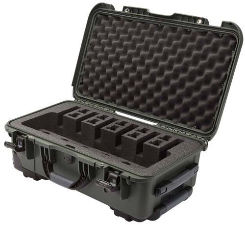 Nanuk 935 6 Up Pistol Case Olive Polymer with Closed-Cell Foam Padding 22" L x 14" W x 9" H Interior Dimensions