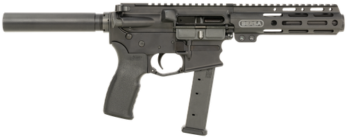 Bersa AR9 9mm 4" Barrel, Black Hard Coat Anodized Metal Finish, Black Magpul MOE+ Grip, Glock Mag, 33rd