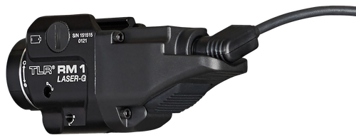 Streamlight TLR RM 1 Laser G, Weaponlight, White LED with Green laser, 500 Lumens, Anodized Finish, Black, Includes Remote Switch and 1 CR123