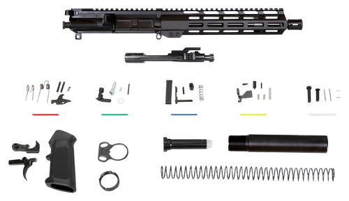 Aim Sports Complete Build Kit 5.56x45mm NATO 10.50" Black Nitride Barrel 7075-T6 Aluminum Black Anodized Receiver 10" M-Lok Handguard for AR-15