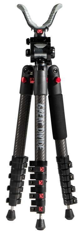 Bog-Pod Great Divide Tripod, 6.40" High, Black Carbon Fiber/Steel