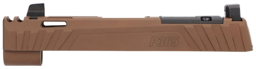 Sig Sauer P365 Sig Sauer P365/P365XL/P365X 9mm Nitride Coyote Brown Stainless Steel Optic Ready/Integrated Compensator Slide XRAY3 Suppressor Sights Compatible With ROMEOZERO/ROMEOZERO Elite