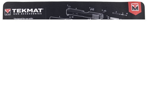 TekMat Pistol Mat For Glock Gen 4, 11"x17", Black, Includes Small Microfiber TekTowel, Packed In Tube