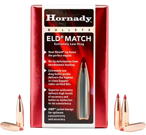 Hornady ELD Match 25 Caliber .257 134gr, Extremely Low Drag Match 100 Per Box, BULLETS NOT AMMO