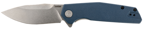 Kershaw Kershaw Lucid, Folding Knife/Assisted, 3.2", Plain Edge, 8Cr13MoV Construction, Stonewash Finish, Glass Filled Nylon Handle, Stonewash Finish, Blue